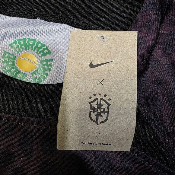 Nike ×CBF Brazil Futbol Soccer Jersey Mens Size Medium Goalkeeper Purple Leopard - Picture 7 of 9